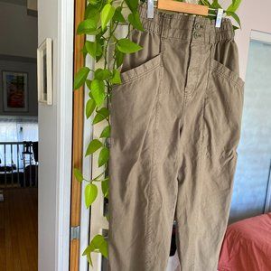Free People, High Waisted Pants, Size L, Green